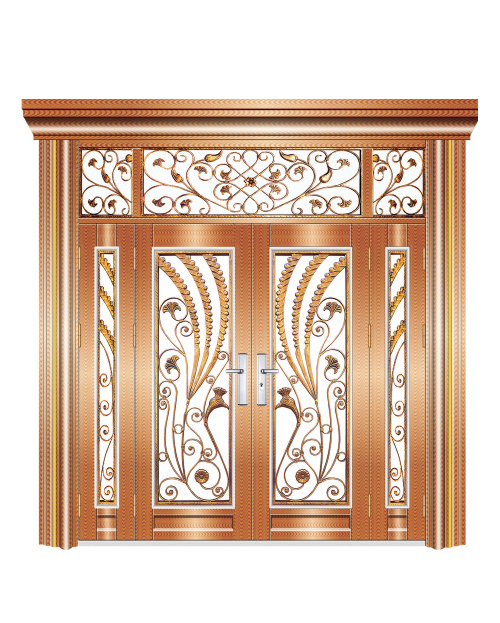 四开子母门（玫瑰金水波纹）