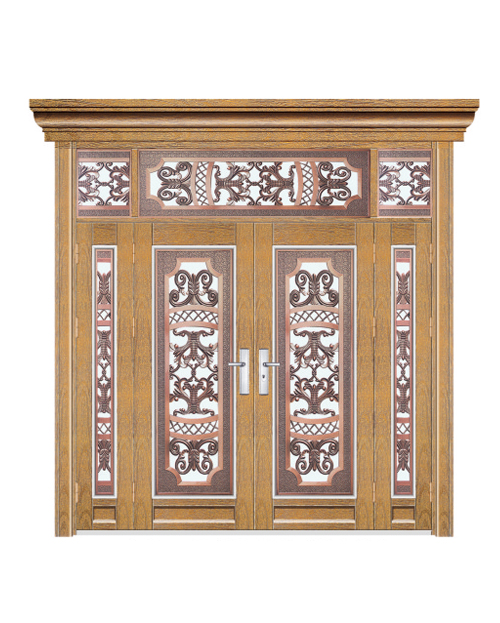 双开子母门（玫瑰金木纹）